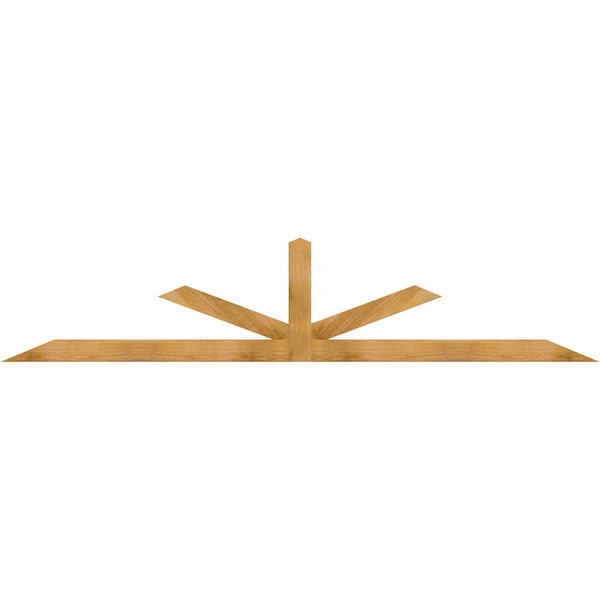 Ekena Millwork Saratoga Rough Sawn Timber Gable Bracket, Western Red Cedar, 108"W x 22"H x 2"D x 4"F, 5/12 Pitch GBW108X22X0204SAR00RWR - main